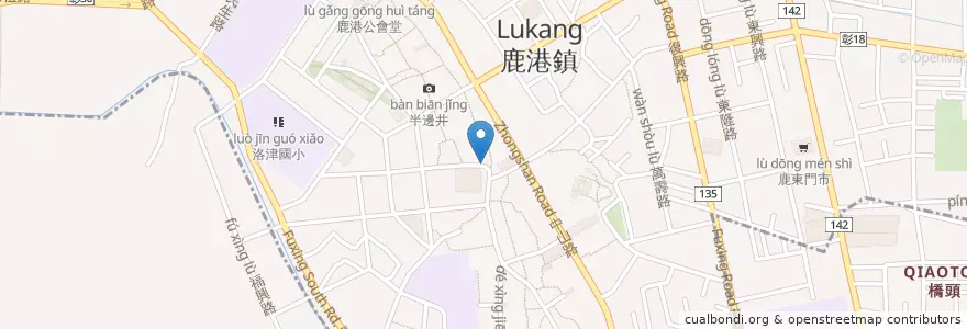 Mapa de ubicacion de 麵線糊老店 en 臺灣, 臺灣省, 彰化縣, 鹿港鎮.