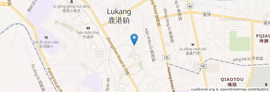 Mapa de ubicacion de 鹿護福宮 en 台湾, 台湾省, 彰化県, 鹿港鎮.