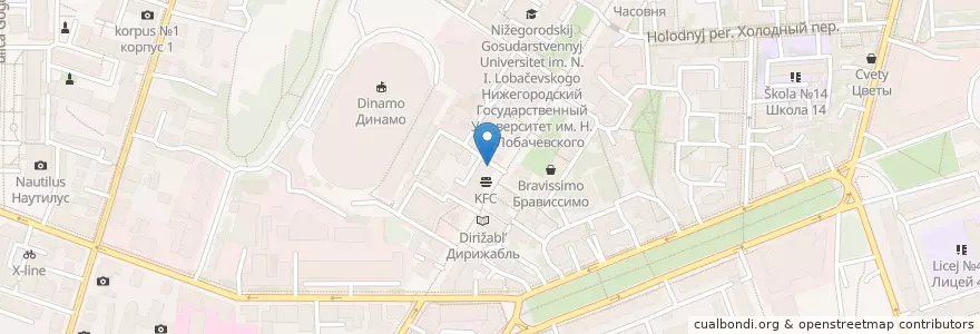 Mapa de ubicacion de Суши бар en Russia, Circondario Federale Del Volga, Нижегородская Область, Городской Округ Нижний Новгород.