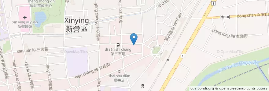 Mapa de ubicacion de 益生診所 en 臺灣, 臺南市, 新營區.