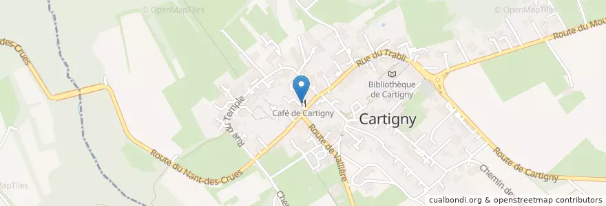 Mapa de ubicacion de Café de Cartigny en Suiza, Ginebra, Ginebra, Cartigny.