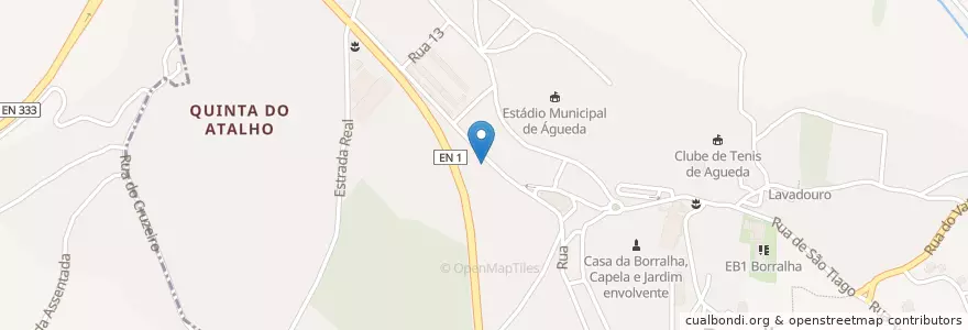 Mapa de ubicacion de Diálises do Vouga en ポルトガル, Aveiro, Centro, Baixo Vouga, Águeda, Águeda E Borralha.