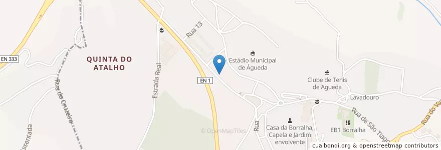 Mapa de ubicacion de Casa do Redolho en Португалия, Aveiro, Центральный Регион, Baixo Vouga, Águeda, Águeda E Borralha.