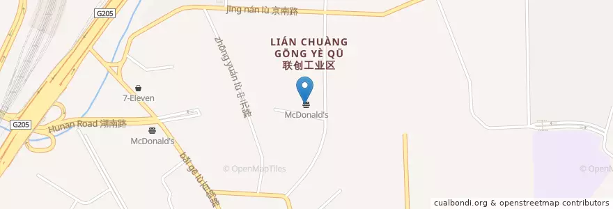 Mapa de ubicacion de 麦当劳 en China, Guangdong, Shenzhen, 龙岗区.