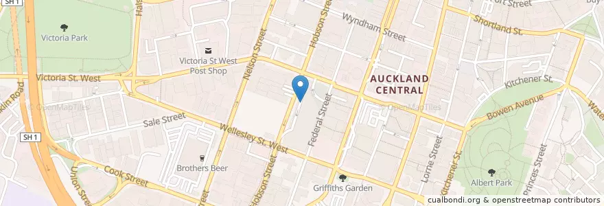 Mapa de ubicacion de SkyCity Bus Terminal en Новая Зеландия, Auckland, Waitematā.