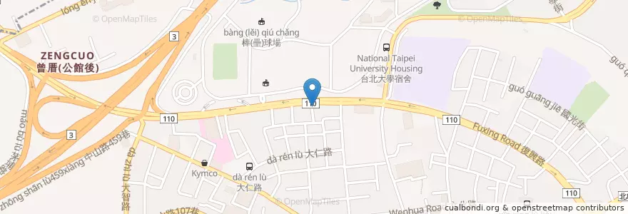 Mapa de ubicacion de 福記包子饅頭 en 타이완, 신베이 시, 싼샤 구.