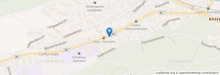 Mapa de ubicacion de Briefkasten der Schweizerischen Post en Schweiz/Suisse/Svizzera/Svizra, Luzern, Luzern.