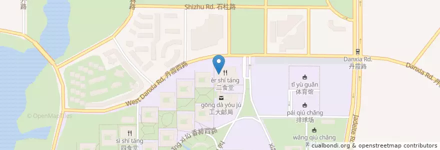 Mapa de ubicacion de 学一美食 en China, Anhui, Hefei, 蜀山区 (Shushan), 合肥市区, 合肥经济技术开发区, 芙蓉社区.