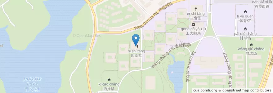 Mapa de ubicacion de 四食堂 en China, Anhui, Hefei, 蜀山区 (Shushan), 合肥市区, 合肥经济技术开发区, 芙蓉社区.