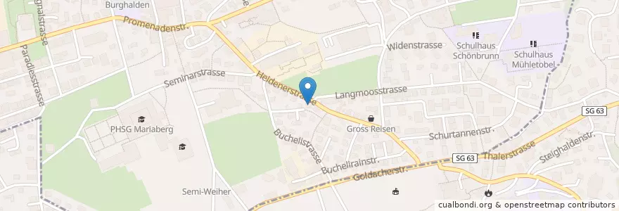 Mapa de ubicacion de Rosenberg en Svizzera, San Gallo, Wahlkreis Rorschach, Rorschach.