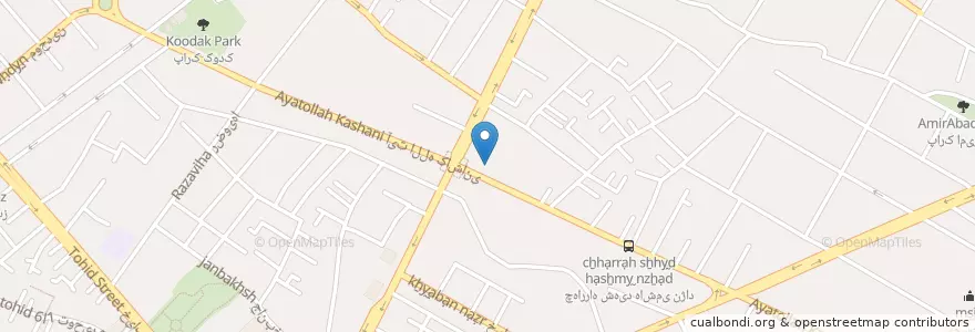 Mapa de ubicacion de بانک ملت en イラン, ラザヴィー・ホラーサーン, شهرستان مشهد, مشهد, بخش مرکزی شهرستان مشهد.