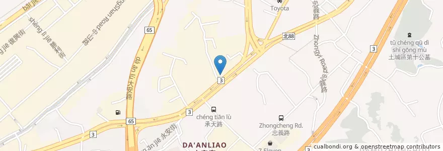 Mapa de ubicacion de 建誼現滷滷味 en 타이완, 신베이 시, 투청 구.
