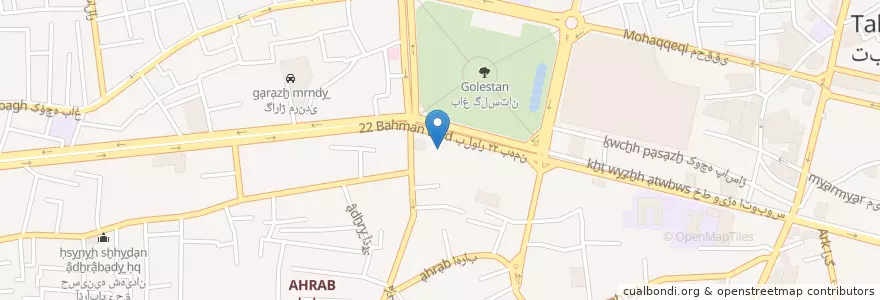 Mapa de ubicacion de بانک ملت en Иран, Восточный Азербайджан, شهرستان تبریز, بخش مرکزی شهرستان تبریز, تبریز.