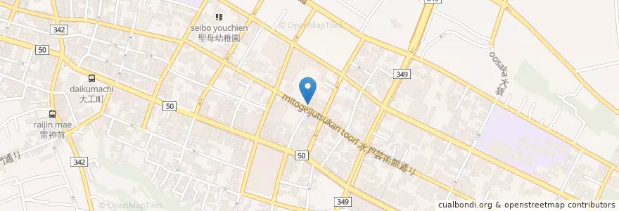 Mapa de ubicacion de 可志満寿司 en 日本, 茨城県, 水戸市.