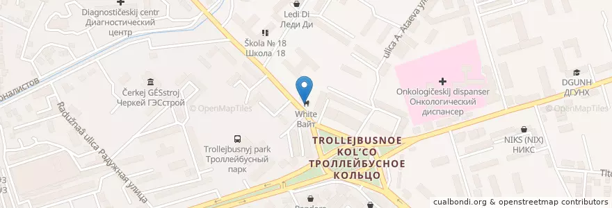 Mapa de ubicacion de Вайт en روسيا, منطقة شمال القوقاز الفيدرالية, Дагестан, Городской Округ Махачкала.