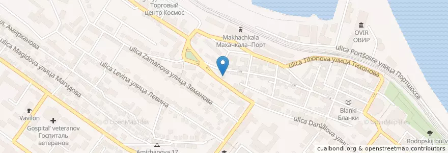 Mapa de ubicacion de Банк Континенталь en ロシア, 北カフカース連邦管区, Дагестан, Городской Округ Махачкала.