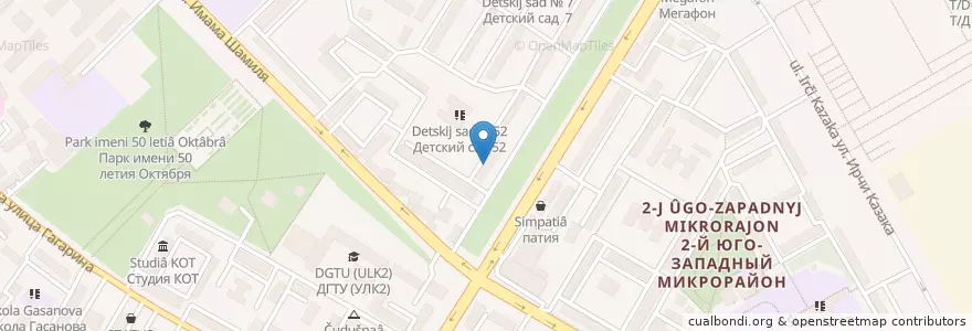 Mapa de ubicacion de Кофейня Золотая турка en Rusia, Distrito Federal Del Cáucaso Norte, Daguestán, Городской Округ Махачкала.