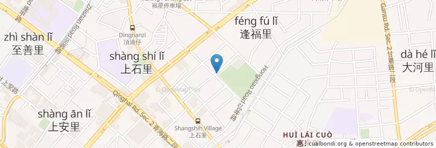 Mapa de ubicacion de 福星公園 en Taiwan, 臺中市, 西屯區.
