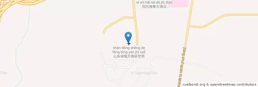 Mapa de ubicacion de 山东省地方病研究所 en 中国, 山东省, 济南市, 历下区, 姚家街道.