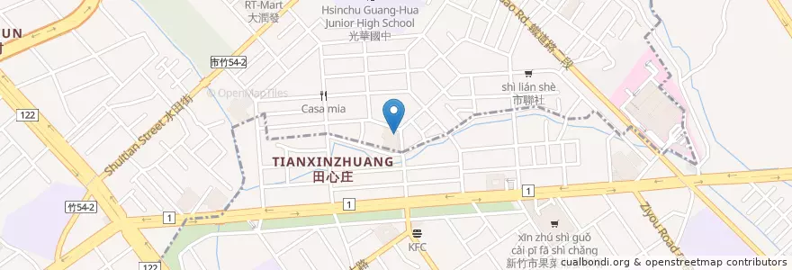 Mapa de ubicacion de 普宏精舍 en 타이완, 타이완성, 신주시, 둥구.