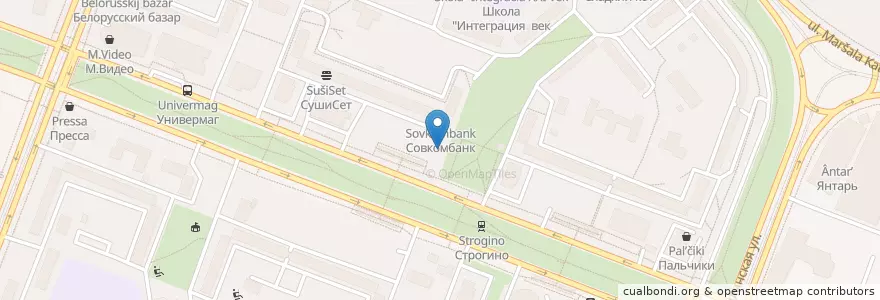Mapa de ubicacion de Городской туалет en Rusia, Центральный Федеральный Округ, Москва, Северо-Западный Административный Округ, Район Строгино.