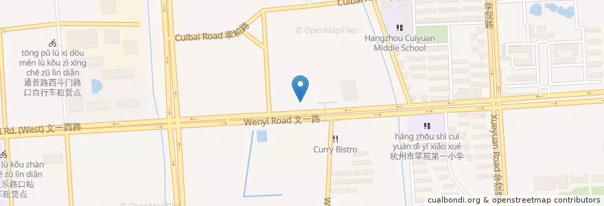 Mapa de ubicacion de 肯德基 en 中国, 浙江省, 杭州市, 西湖区.