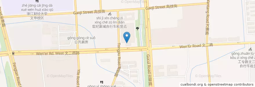 Mapa de ubicacion de 肯德基 en Cina, Zhejiang, Hangzhou, Distretto Di Xihu.