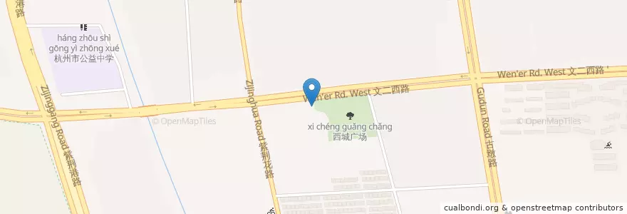 Mapa de ubicacion de 肯德基 en Çin, Zhejiang, Hangzhou, 西湖区.