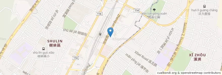 Mapa de ubicacion de 屈臣氏 en Tayvan, 新北市, 樹林區.