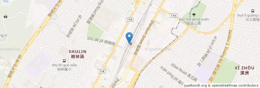 Mapa de ubicacion de 爭鮮壽司 en Taiwan, New Taipei, Shulin District.