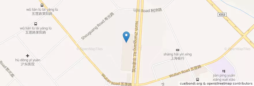 Mapa de ubicacion de 食其家 en China, Shanghái, Pudong.
