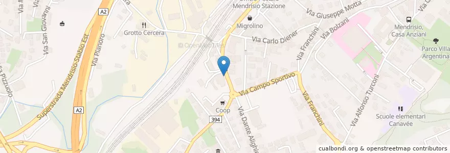 Mapa de ubicacion de Piccadilly en Switzerland, Ticino, Distretto Di Mendrisio, Circolo Di Mendrisio, Mendrisio.