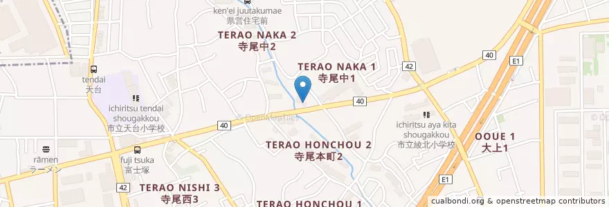 Mapa de ubicacion de タイレストランスリヤー en 일본, 가나가와현, 綾瀬市.