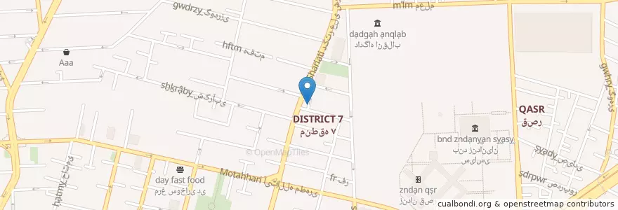 Mapa de ubicacion de پمپ بنزین en Irão, Teerã, شهرستان تهران, Teerã, بخش مرکزی شهرستان تهران.