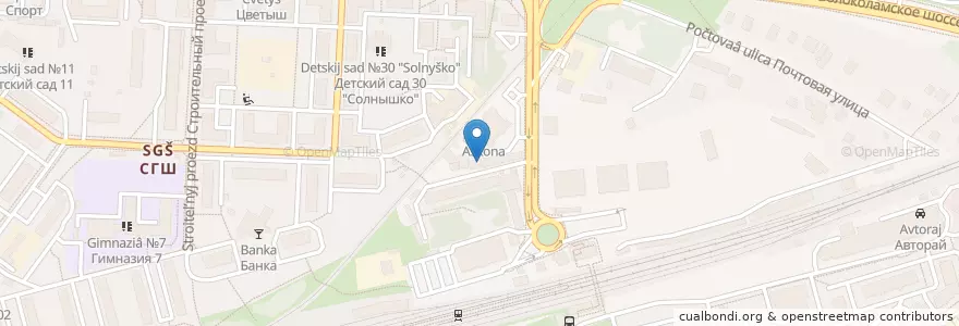 Mapa de ubicacion de Лилия en Rusia, Distrito Federal Central, Óblast De Moscú, Городской Округ Красногорск.