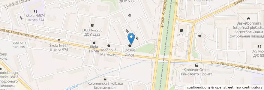 Mapa de ubicacion de Фарм Лидер en Russia, Central Federal District, Moscow, Southern Administrative Okrug, Nagatinsky Zaton District, Nagatino-Sadovniki District.