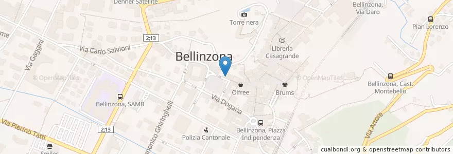 Mapa de ubicacion de Farmacia Teatro en Suisse, Tessin, District De Bellinzone, Circolo Di Bellinzona, Bellinzona.