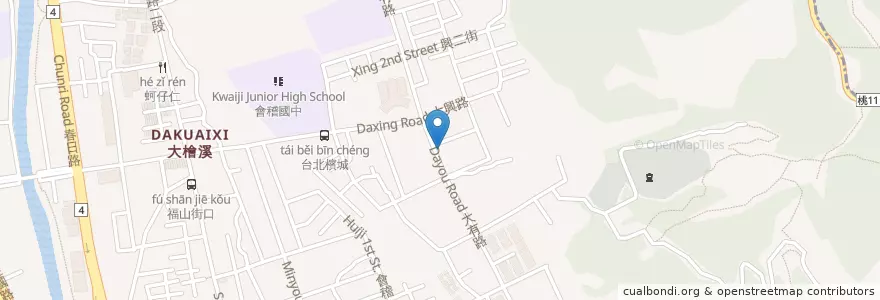 Mapa de ubicacion de 北方麵食小點館 en تایوان, 桃園市, 桃園區.