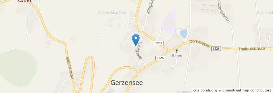 Mapa de ubicacion de Postagentur 3115 Gerzensee en Suíça, Berna, Verwaltungsregion Bern-Mittelland, Verwaltungskreis Bern-Mittelland, Gerzensee.