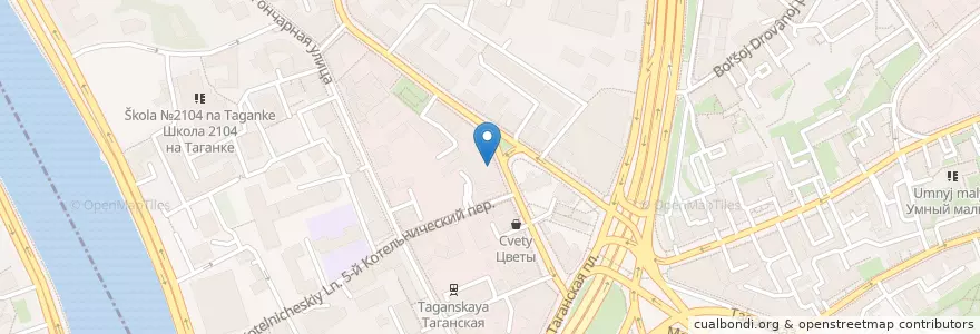 Mapa de ubicacion de Зарубежье en Russia, Distretto Federale Centrale, Москва, Центральный Административный Округ, Таганский Район.
