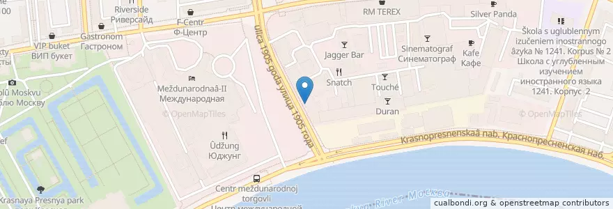 Mapa de ubicacion de Hite en Russia, Distretto Federale Centrale, Москва, Центральный Административный Округ, Пресненский Район.