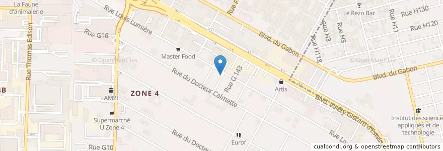 Mapa de ubicacion de La Bouffe Chez Les Petites en Costa D'Avorio, Abidjan, Marcory.