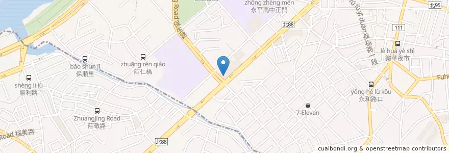 Mapa de ubicacion de 星巴克咖啡 en Тайвань, Новый Тайбэй, 永和區.