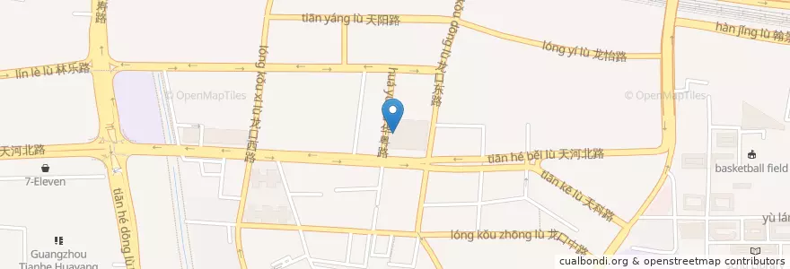 Mapa de ubicacion de 真功夫 en Çin, Guangdong, 广州市, 天河区, 石牌街道.