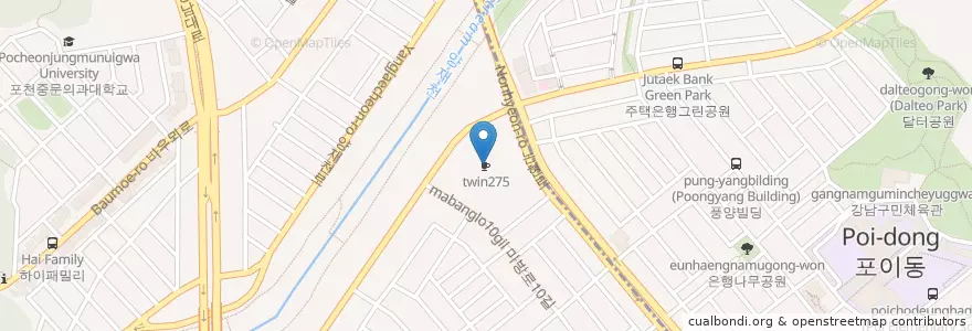 Mapa de ubicacion de twin275 en Республика Корея, Сеул, 강남구, 서초구.
