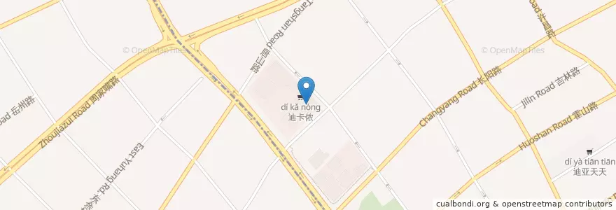 Mapa de ubicacion de Aaa en الصين, شانغهاي, 杨浦区.