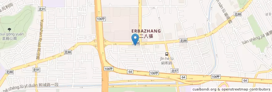 Mapa de ubicacion de 三商巧福 en Taiwan, 新北市, 中和區.