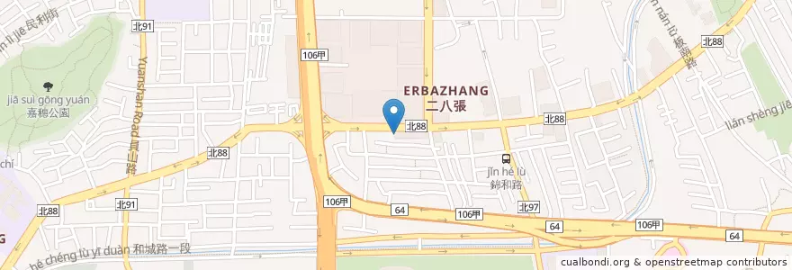 Mapa de ubicacion de Eight Way en Taiwan, New Taipei, Zhonghe District.