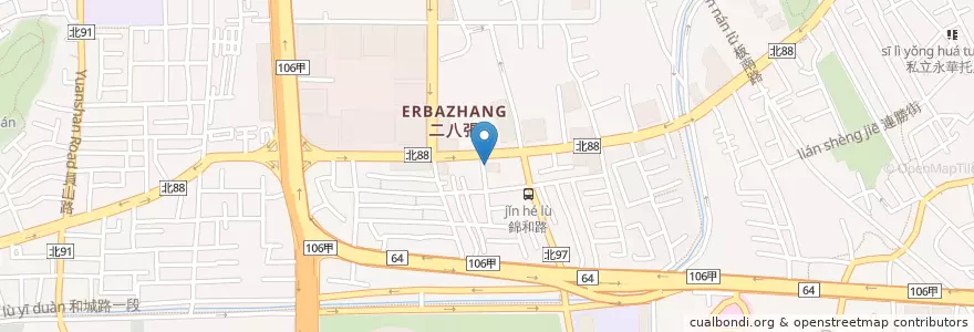 Mapa de ubicacion de 康萊診所 en 타이완, 신베이 시, 중허 구.