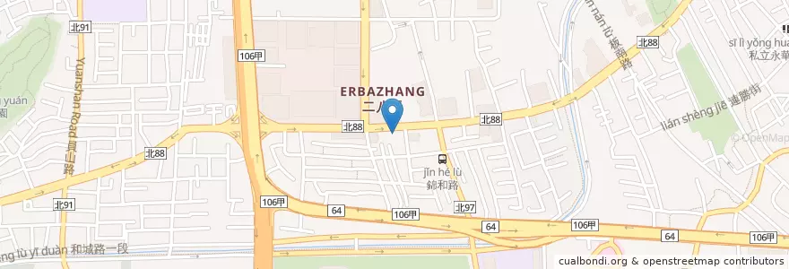 Mapa de ubicacion de 悟饕池上飯包 en 台湾, 新北市, 中和区.